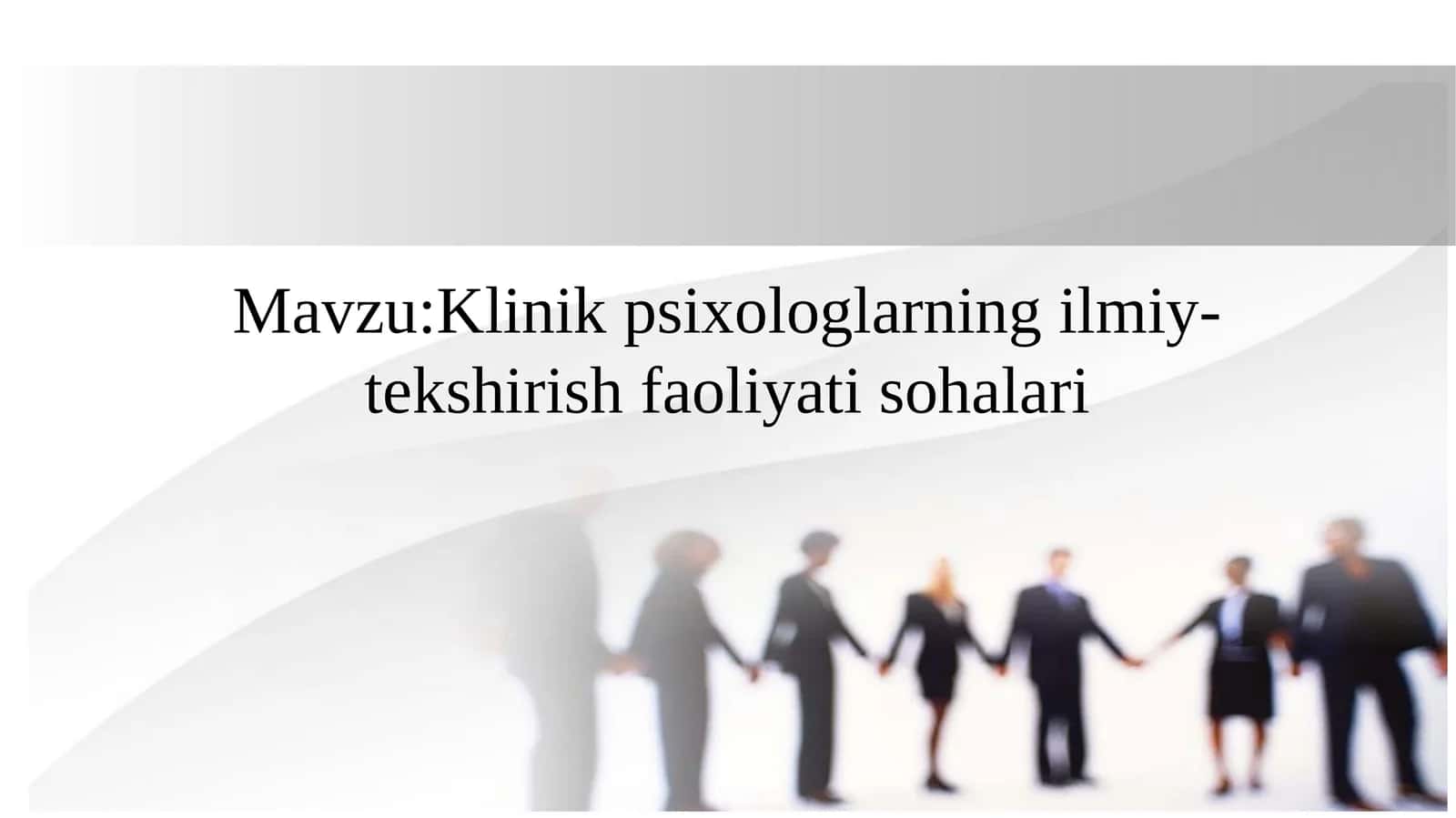 Klinik psixologlarning ilmiy-tekshirish faoliyati sohalari 1