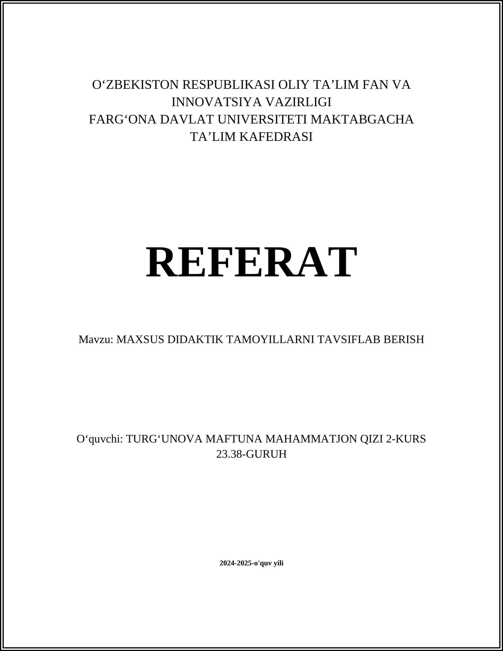 MAXSUS DIDAKTIK TAMOYILLARNI TAVSIFLAB BERISH 1