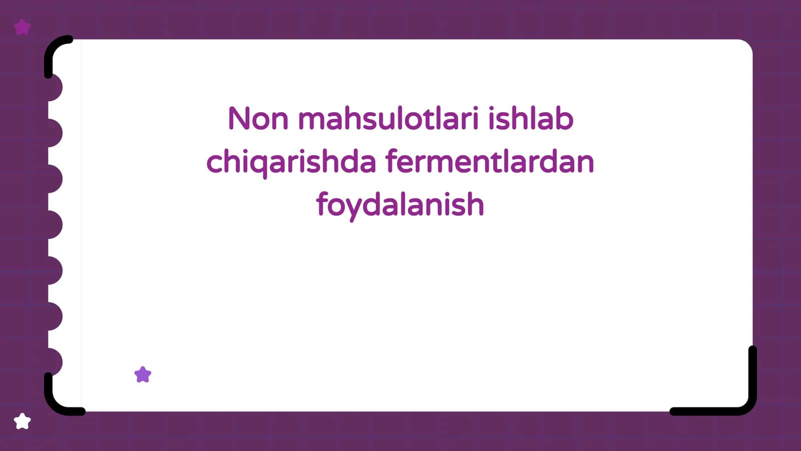 Nonmahsulotlari ishlab chiqarishda fermentlardan foydalanish 1