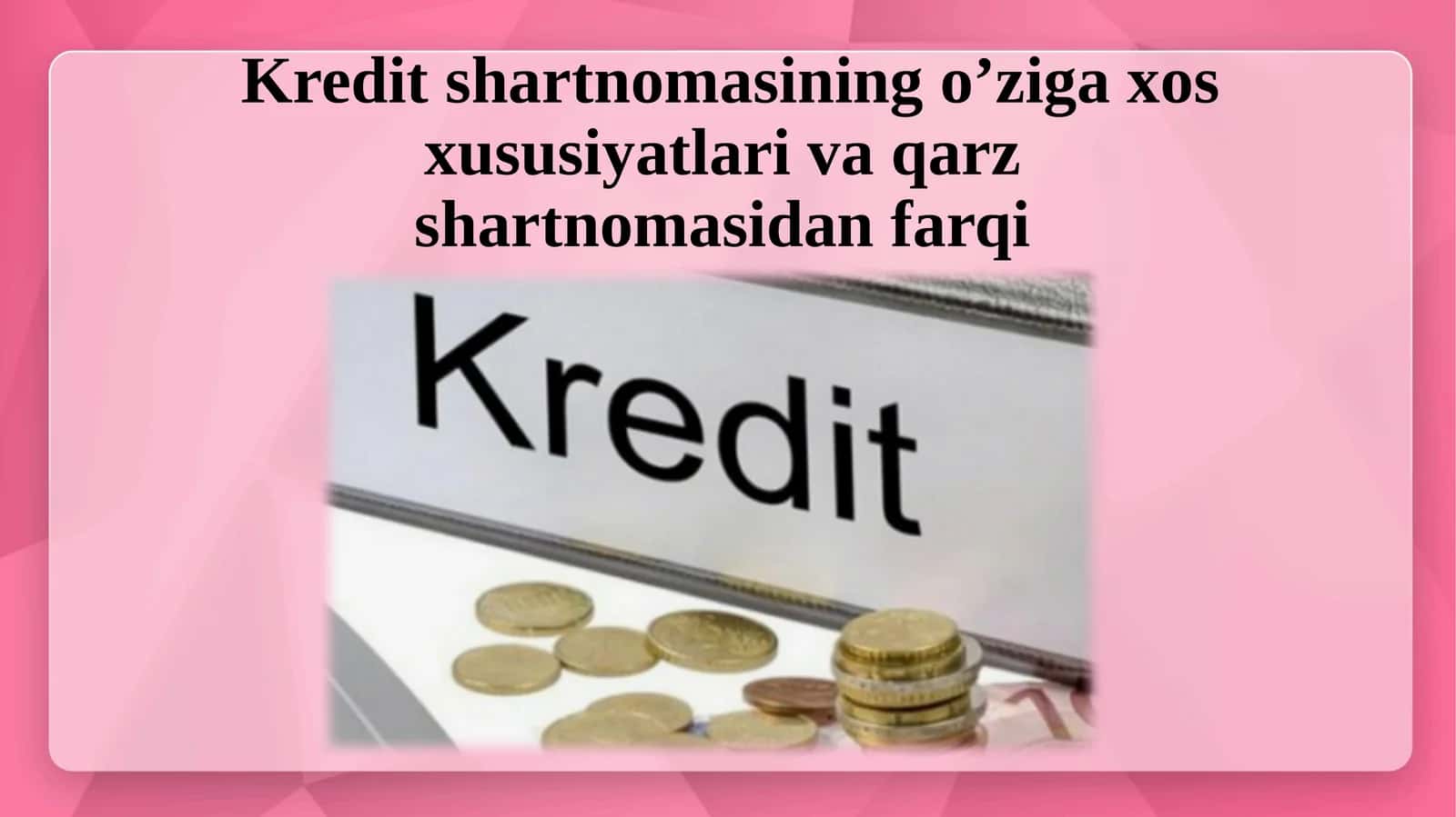 Kredit shartnomasi 1
