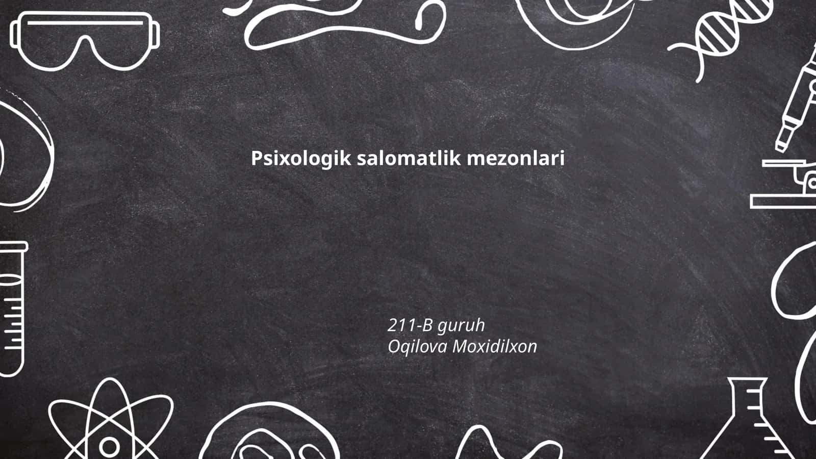 Psixologik salomatlik mezonlari 1