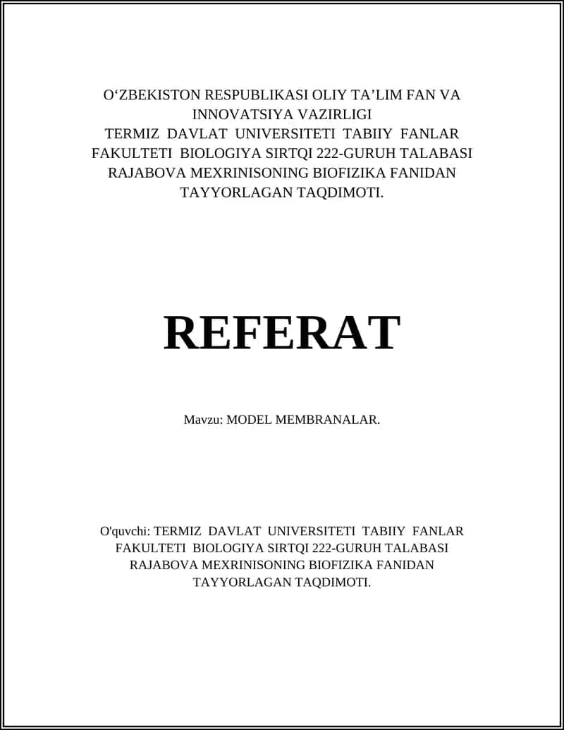 MODEL MEMBRANALAR 1