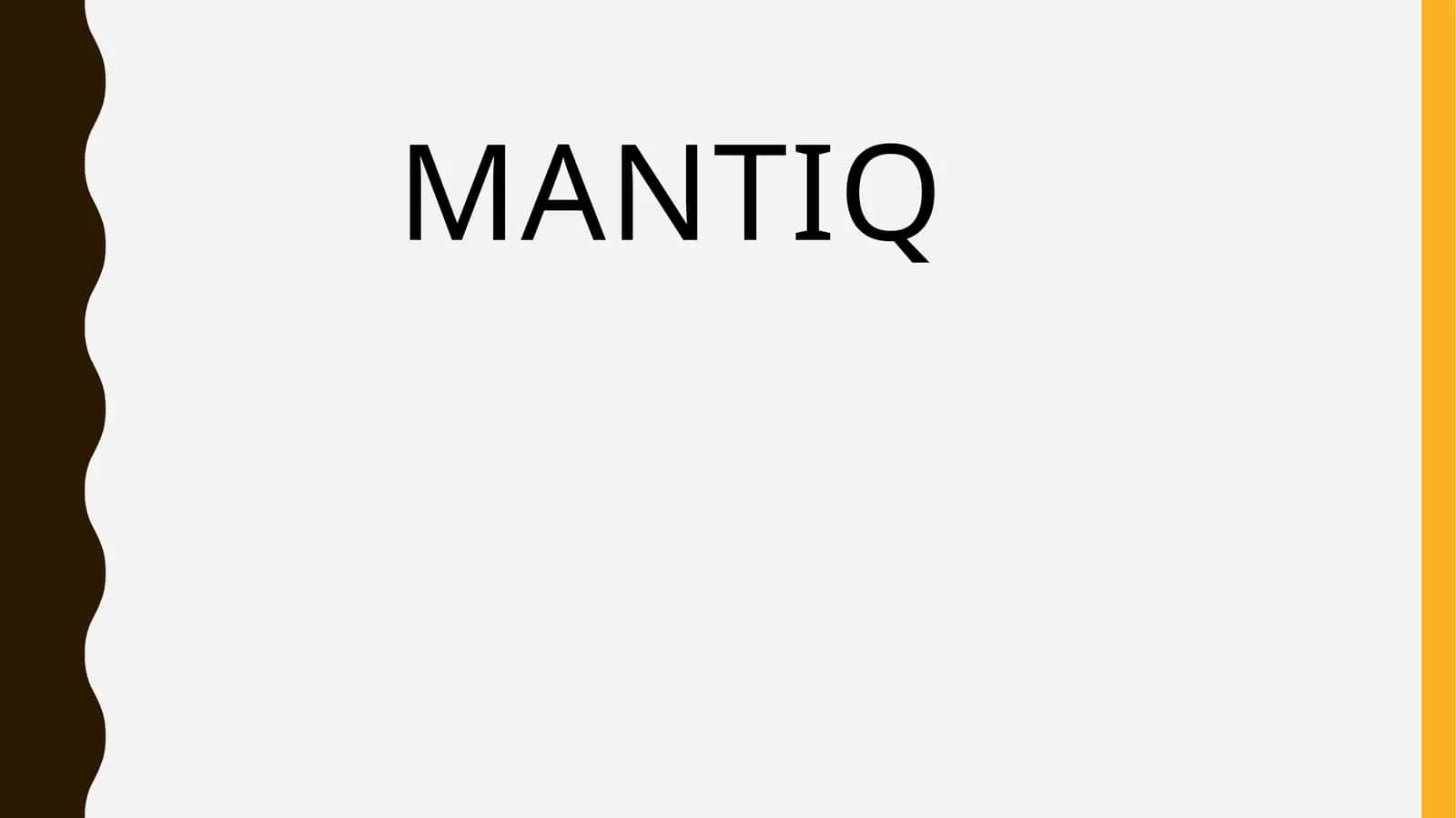 Mantiq 1