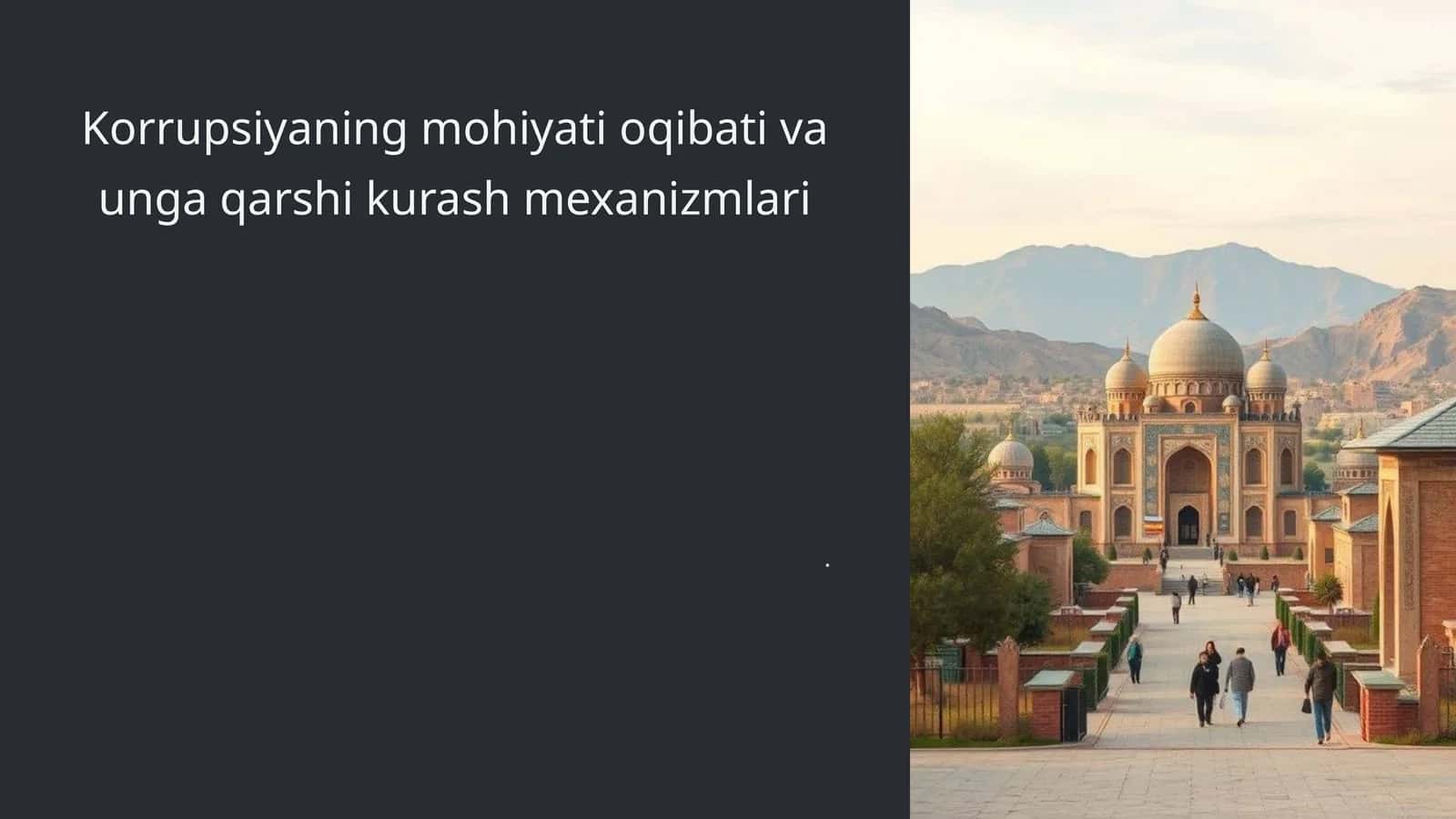 Korrupsiyaning mohiyati va unga qarshi kurash mexanizmlari 1