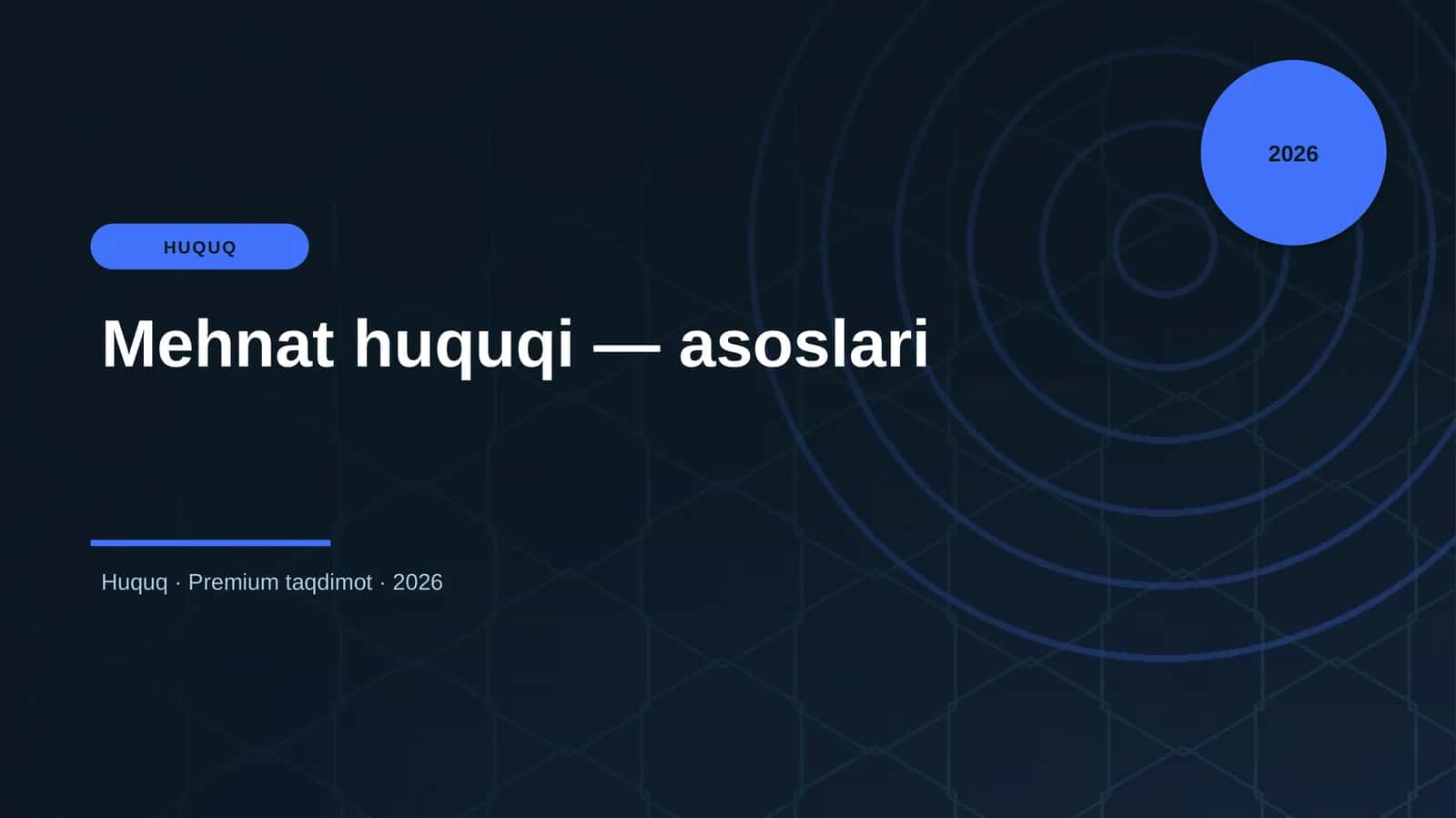 Mehnat huquqi — asoslari 1