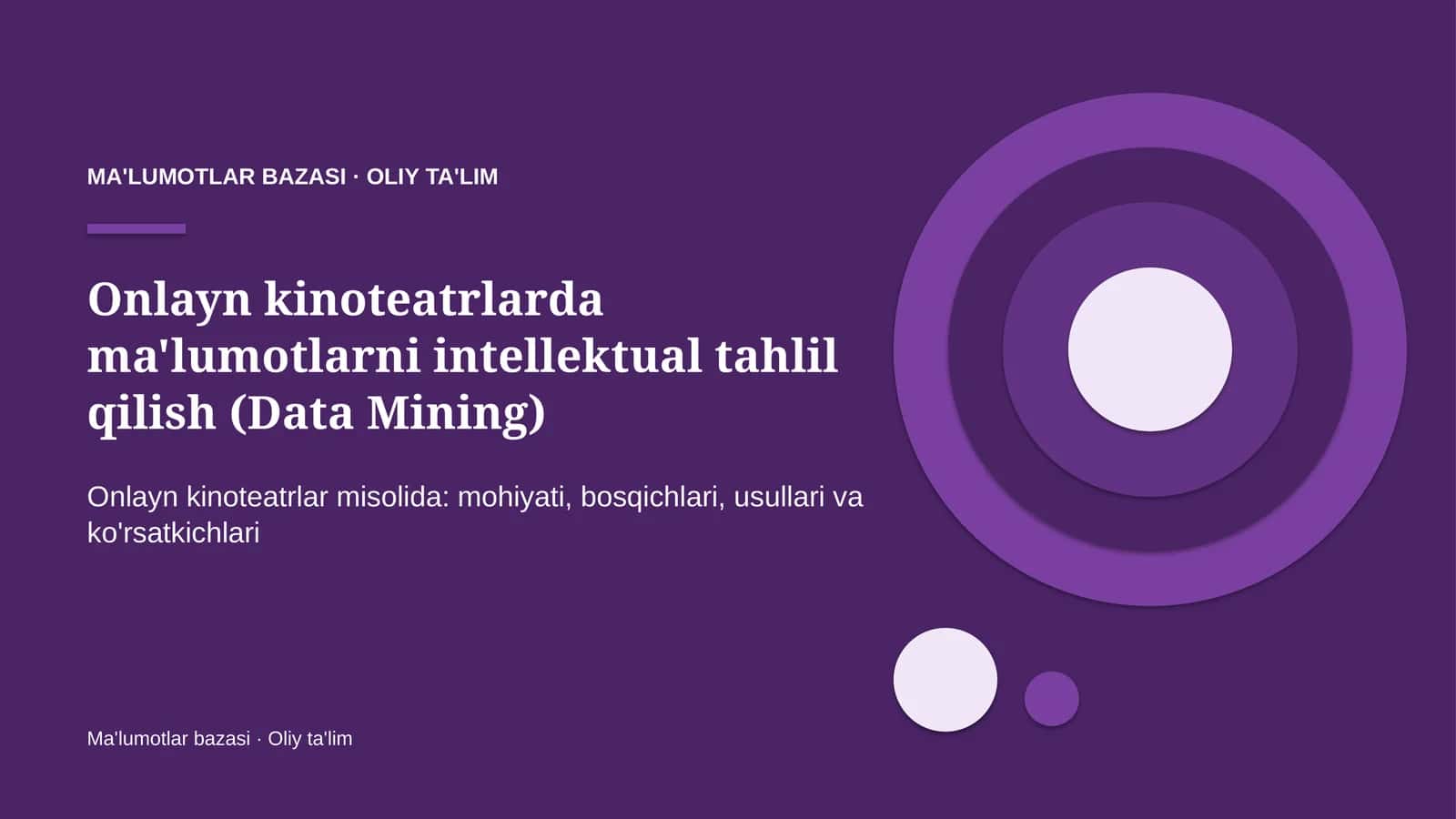 onlayn kinoteatrlarda ma'lumotlarni intellektual tahlil qilish data mining 7401 1