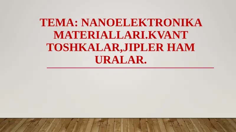 Nanotexnologiyalar 1