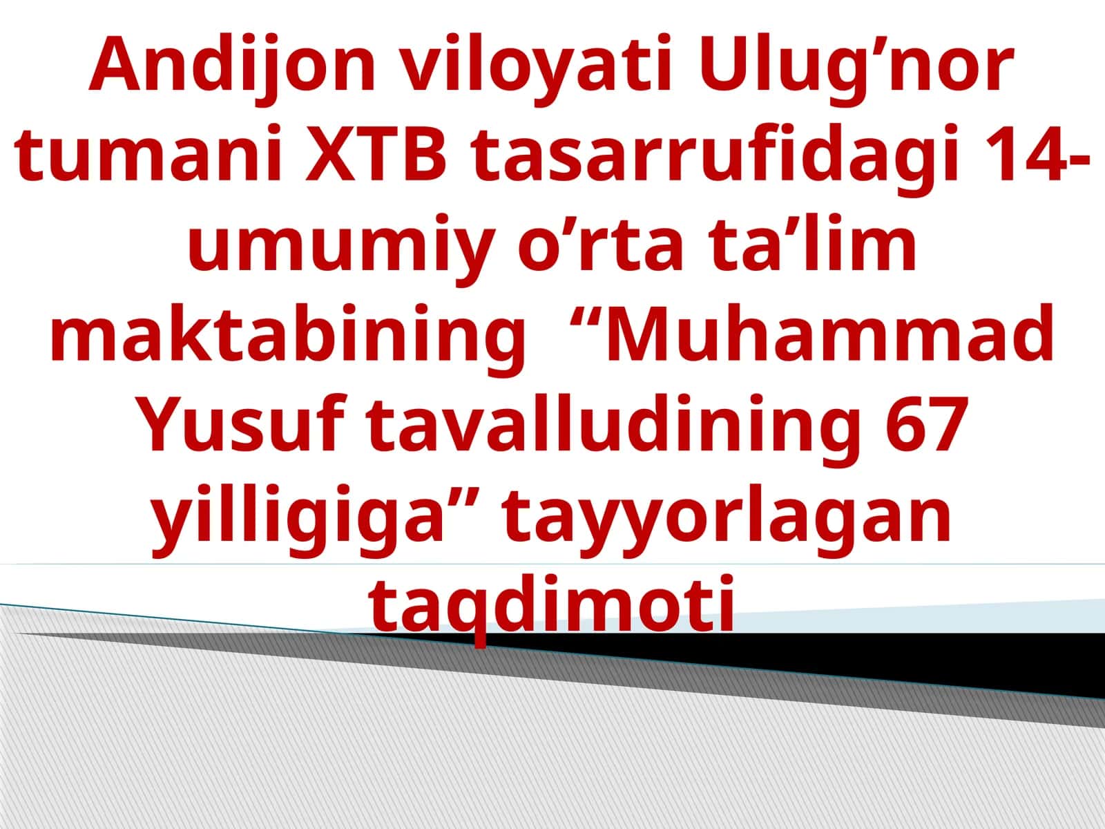 Muhammad Yusuftavalludining67yilligiga 1