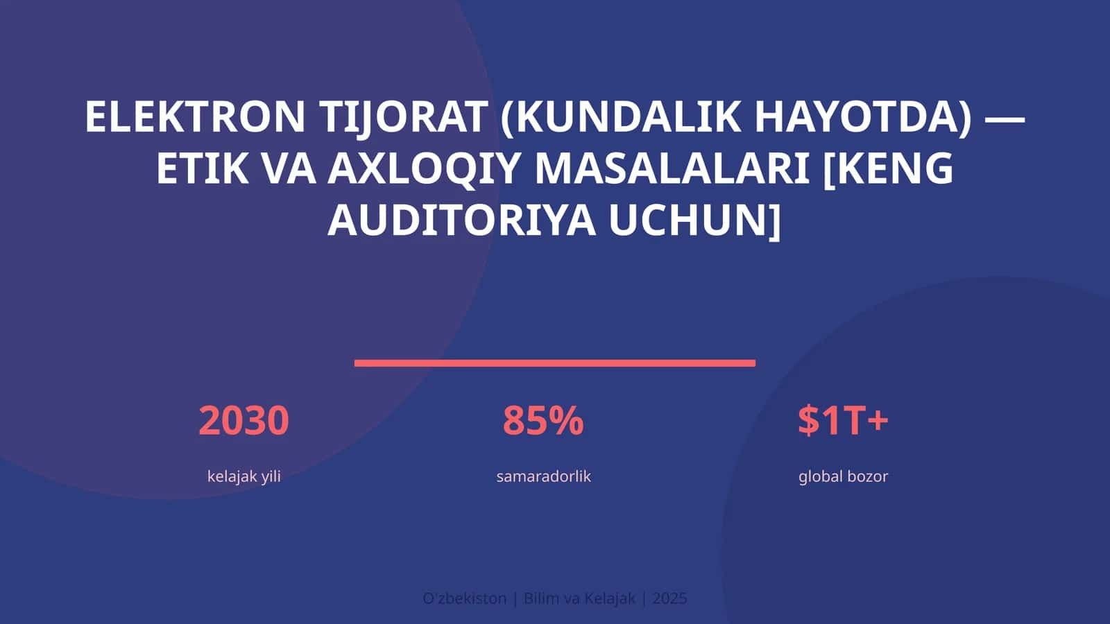 Elektron tijorat (kundalik hayotda) — etik va axloqiy masalalari [keng auditoriya uchun] 1
