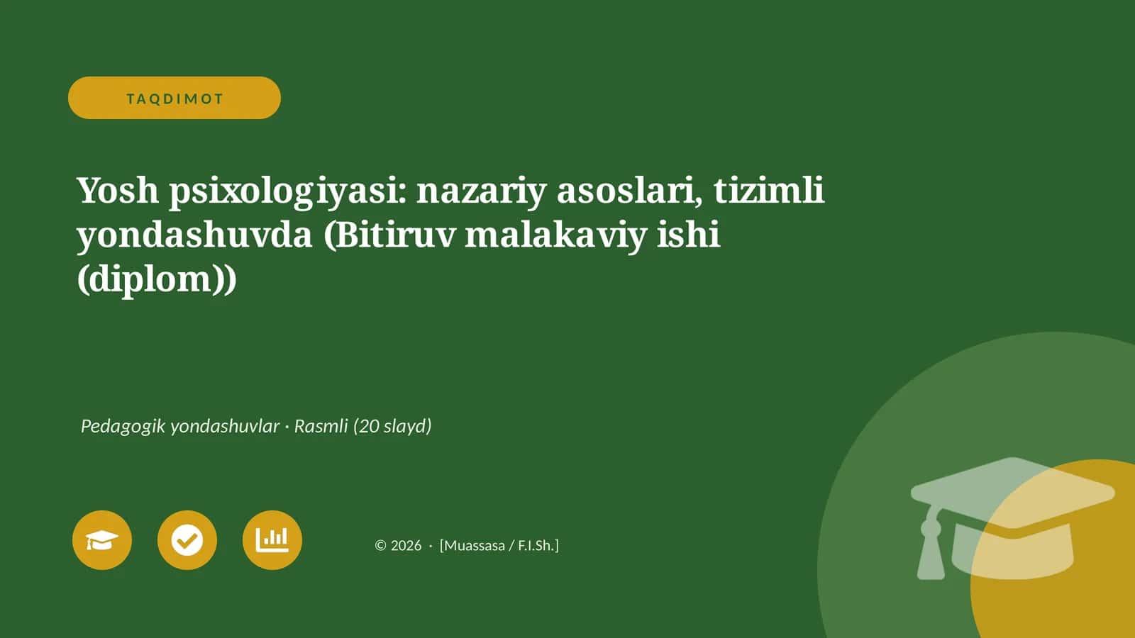 Yosh psixologiyasi: nazariy asoslari, tizimli yondashuvda (Bitiruv malakaviy ishi (diplom)) 1