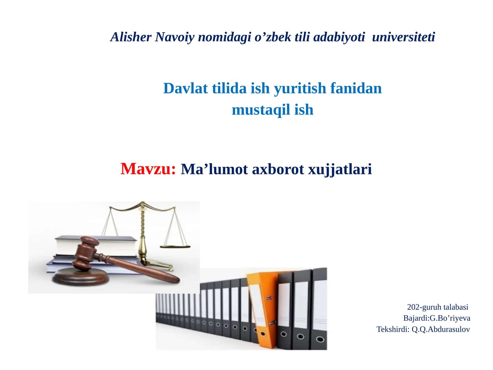 Ma’lumotaxborot xujjatlari 1