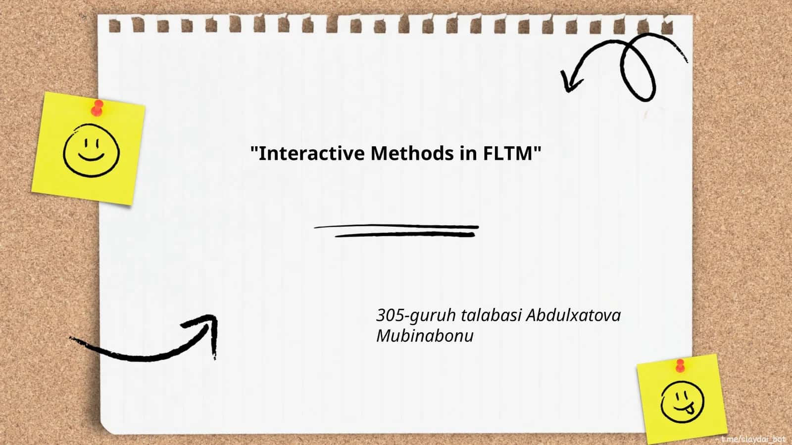 Interactive Methods in FLTM 1