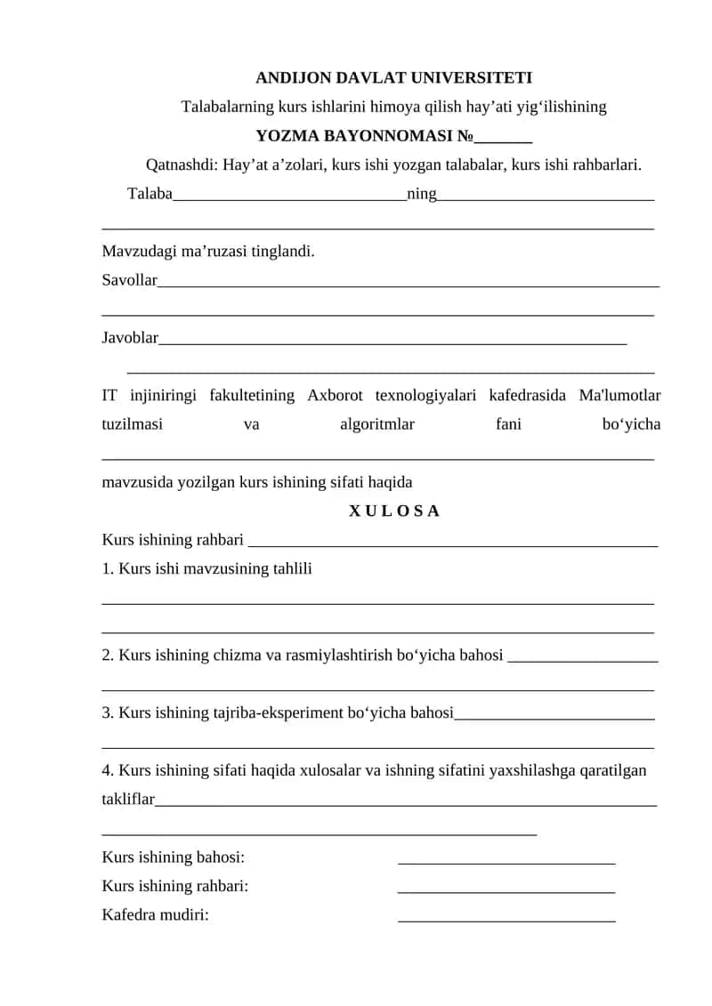 Kurs Ishi: IT injiniringi fakulteti 1