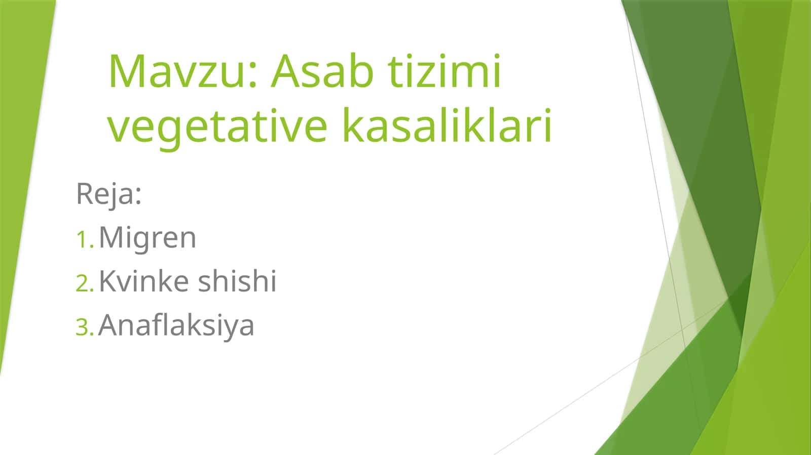 Asabtizimiv vegetativ kasaliklari 1