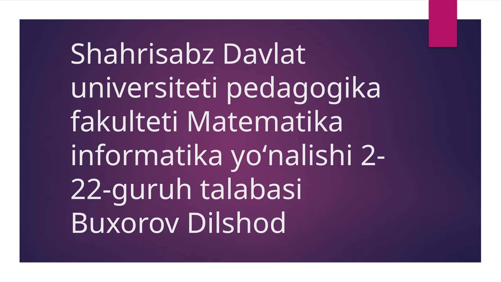 Bilim inson maʼnaviy kamoloti omili 1