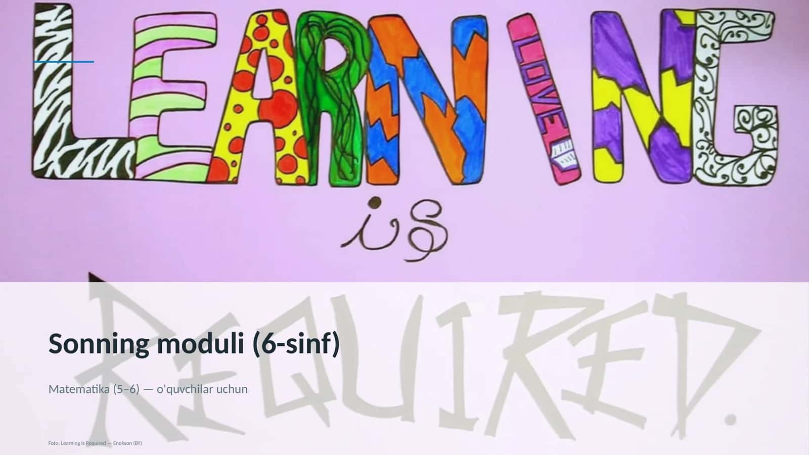 Sonning moduli (6-sinf) 1