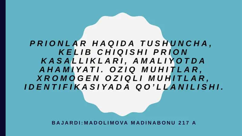 Prionlar haqida tushuncha 1