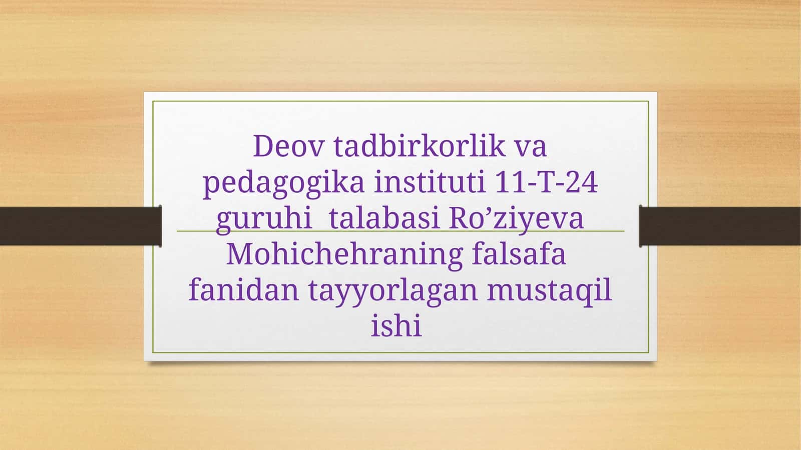 Falsafaning inson hayotidagi o‘rni va ahamiyati 1
