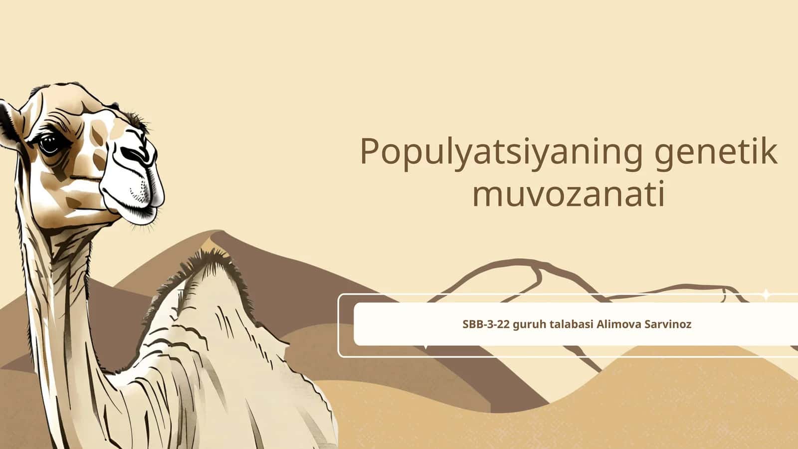 Populyatsiyaning genetik muvozanati 1
