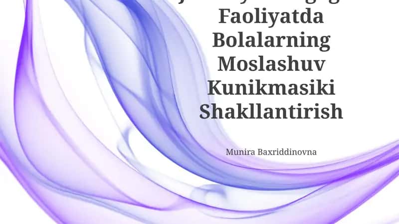 Ijtimoiy Pedagogika Faoliyatda Bolalarning Moslashuv Kunikmasiki Shakllantirish 1