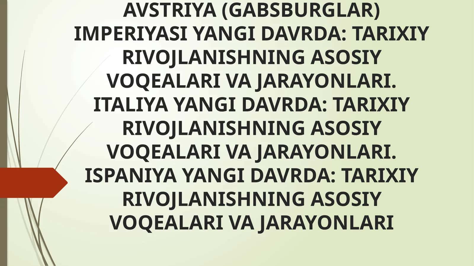 AVSTRIYA (GABSBURGLAR) IMPERIYASI YANGI DAVRDA 1