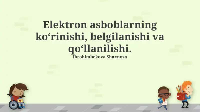 Elektron qurilmalarning tashqi ko'rinishi 1