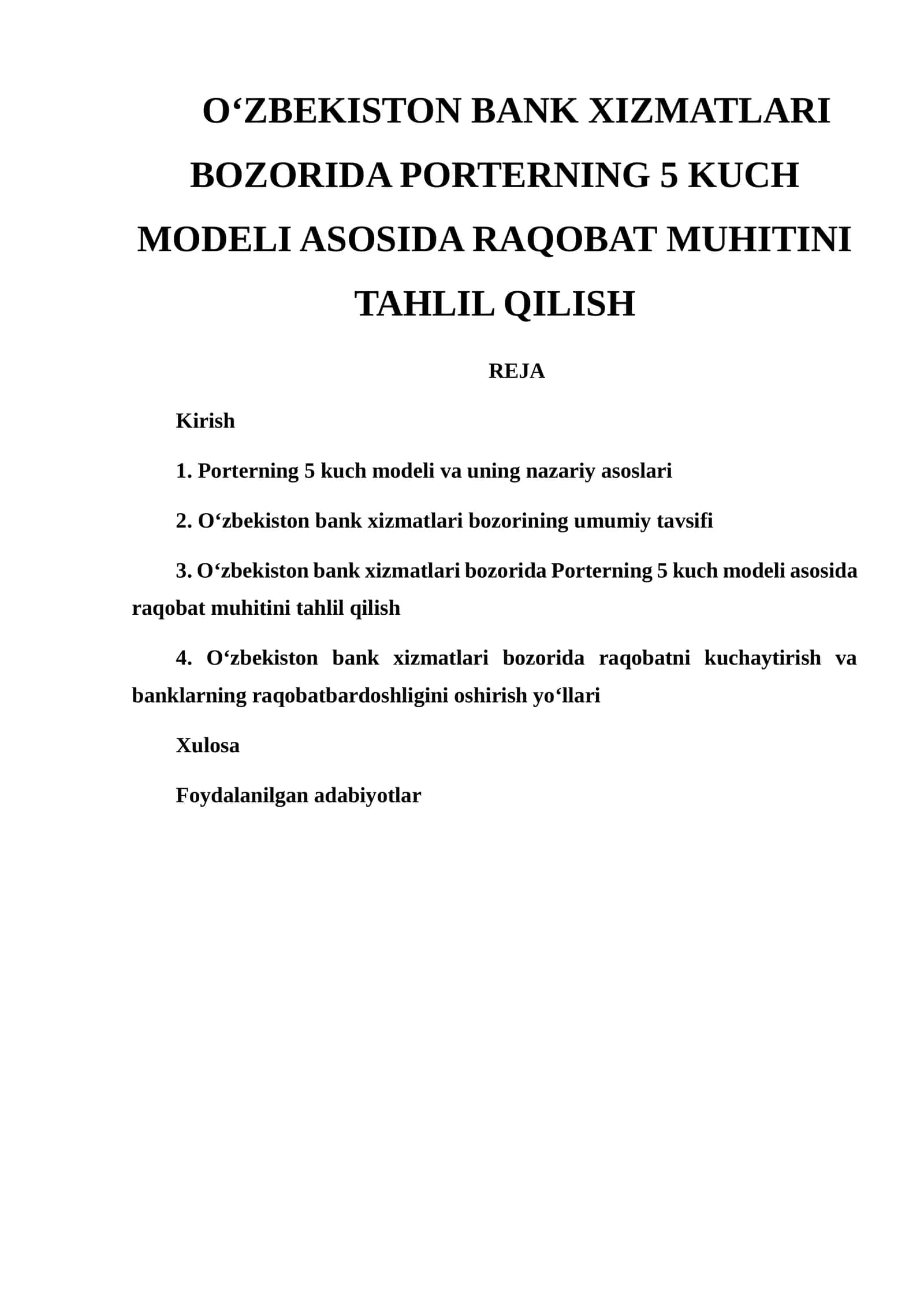Porterning 5 kuch modeli va uning nazariy asoslari 1