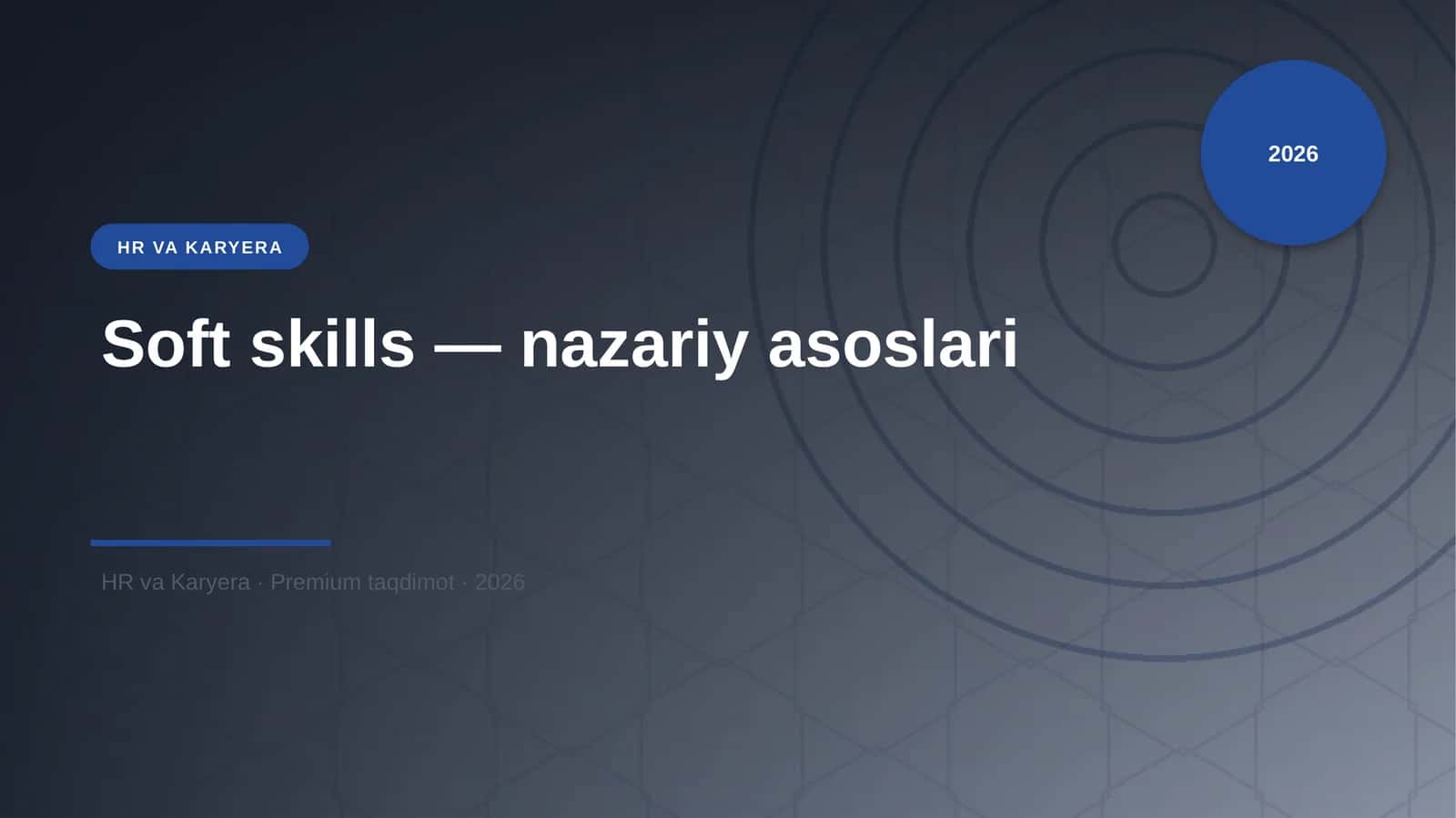 Soft skills — nazariy asoslari 1