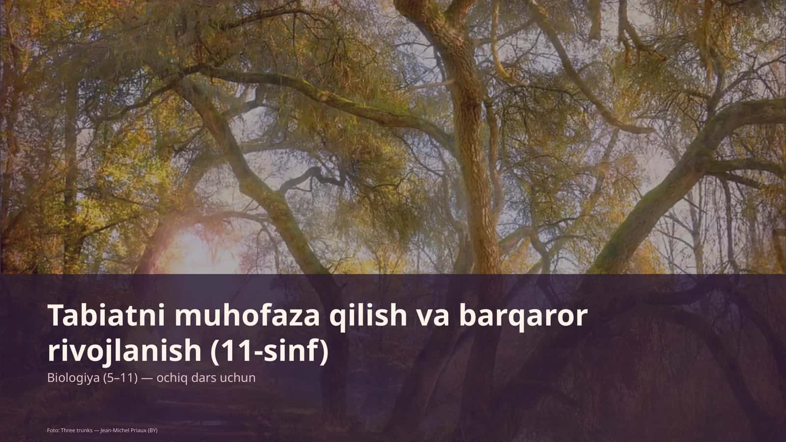 Tabiatni muhofaza qilish va barqaror rivojlanish (11-sinf) 1