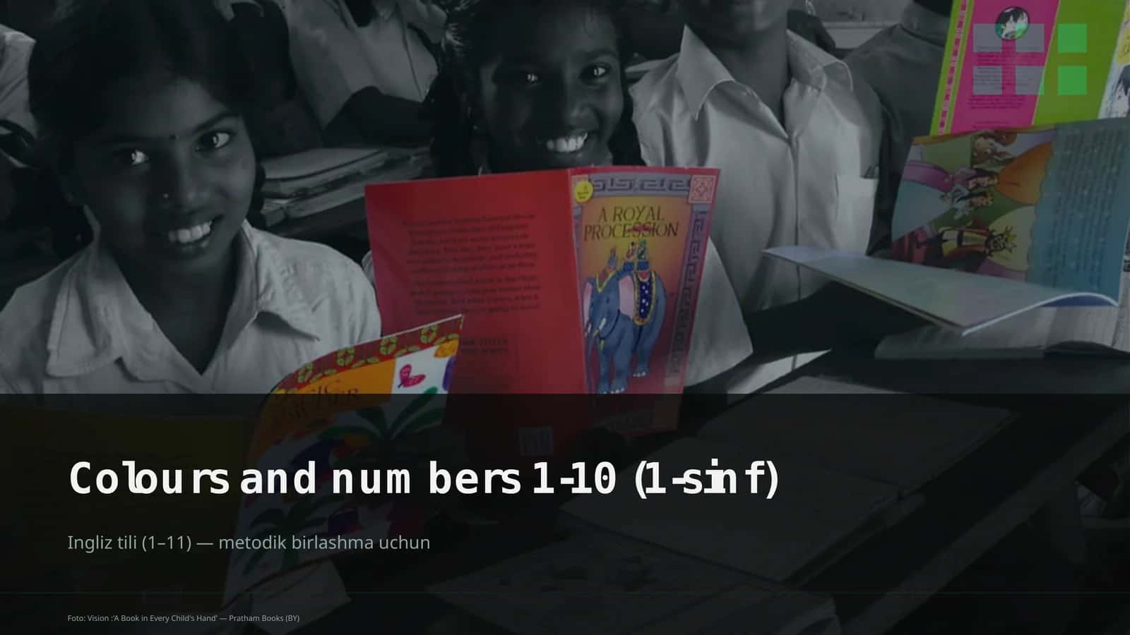 Colours and numbers 1-10 (1-sinf) 1