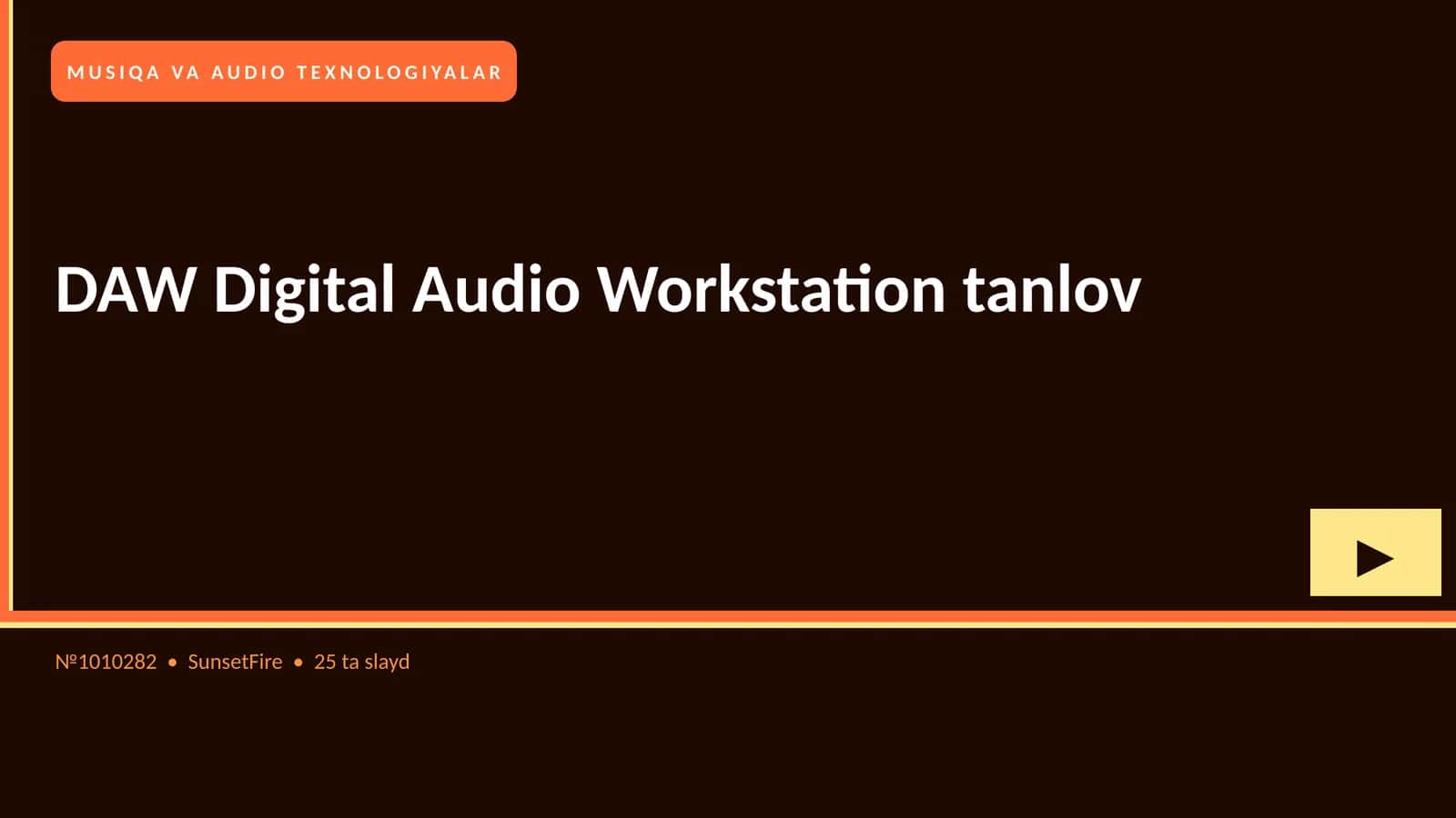 DAW Digital Audio Workstation tanlov 1
