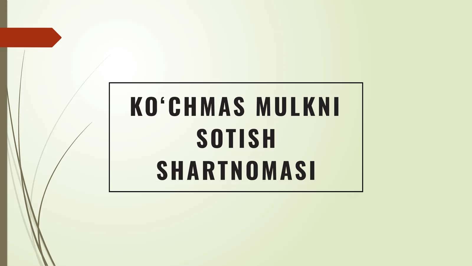 KO‘CHMAS MULKNI SOTISH SHARTNOMASI 1