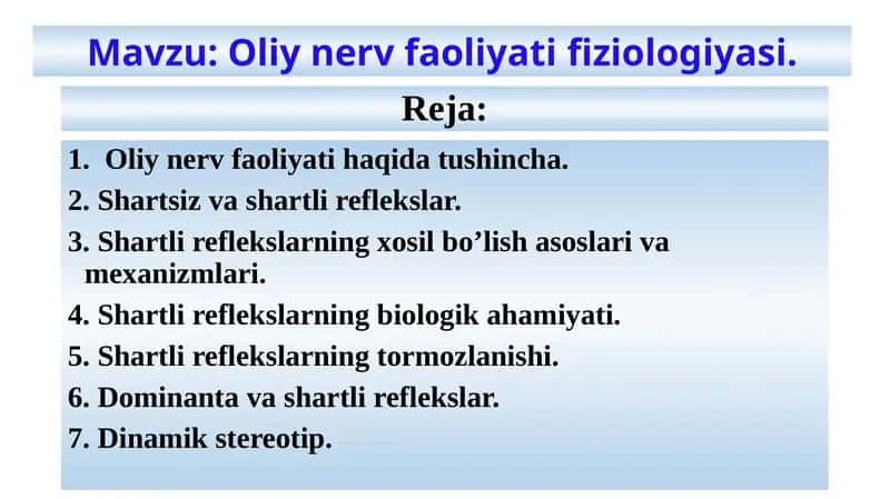 Oliy nerv faoliyati 1