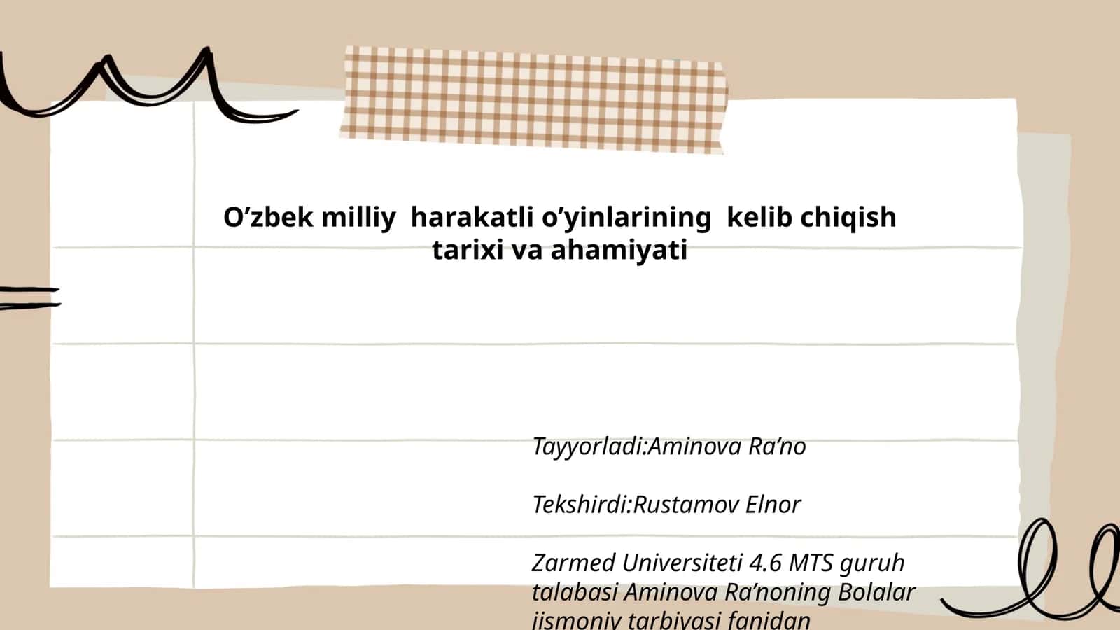 O’zbek milliy harakatli o’yinlarining kelib chiqish tarixi va ahamiyati 1