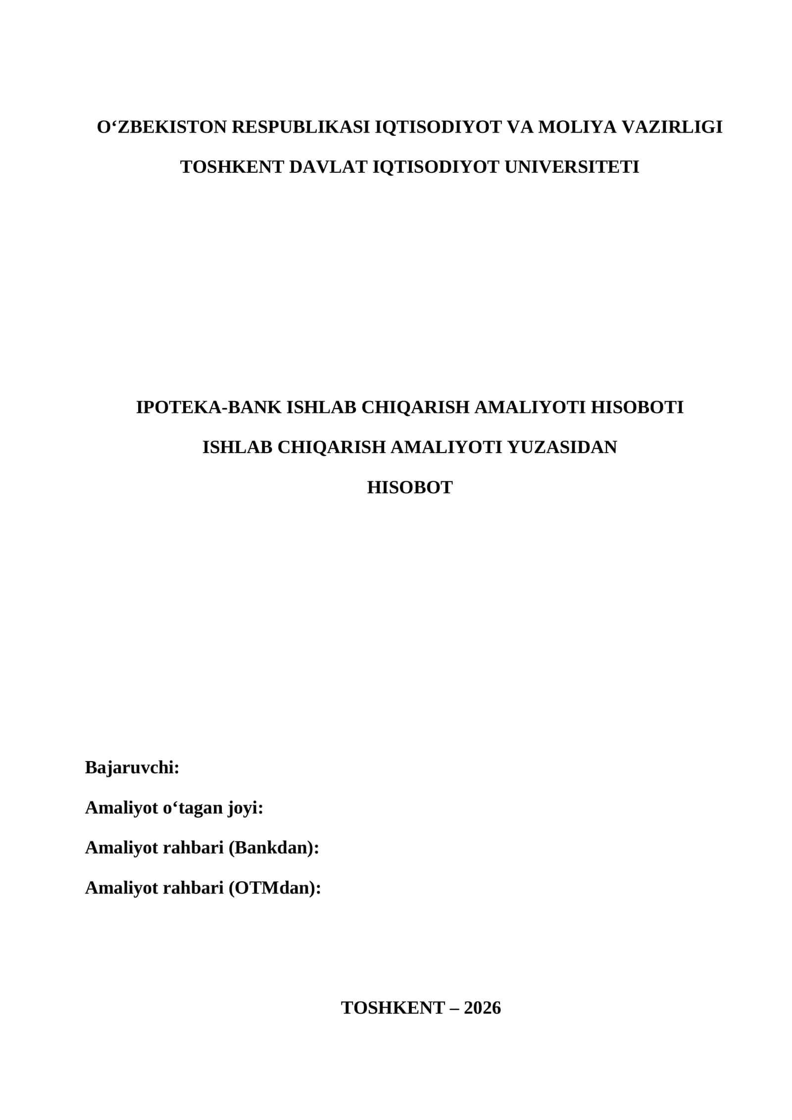 IPOTEKA-BANK  AMALIYOTI HISOBOTI 1