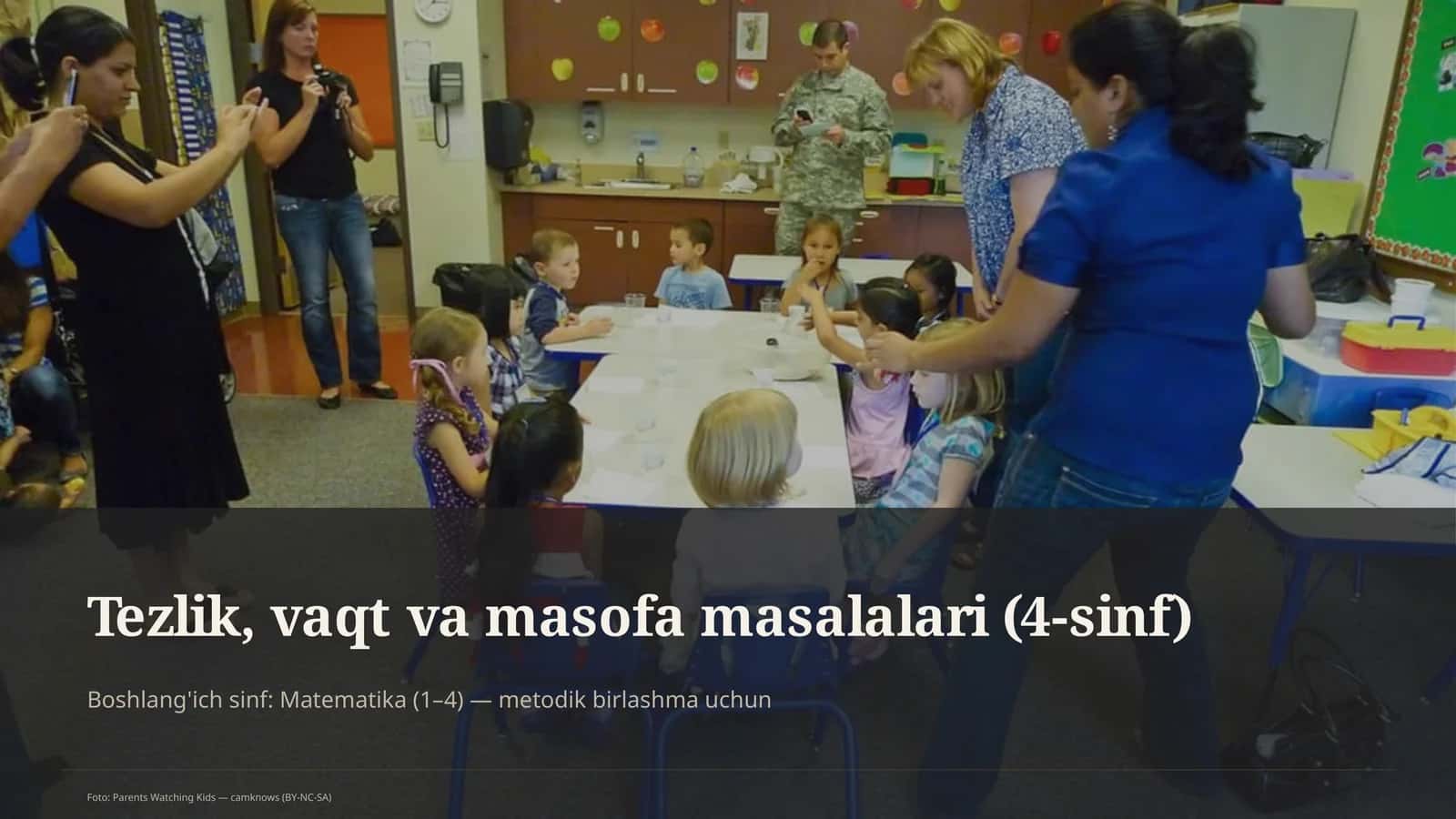 Tezlik, vaqt va masofa masalalari (4-sinf) 1