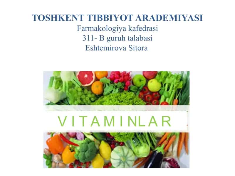 Vitaminlar 1