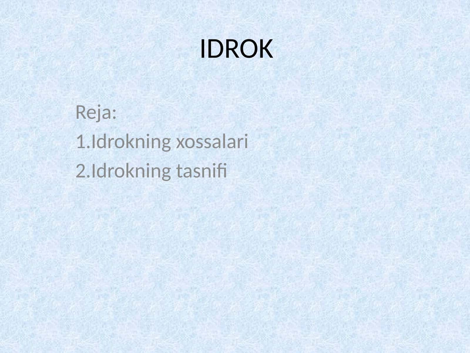 IDROK 1