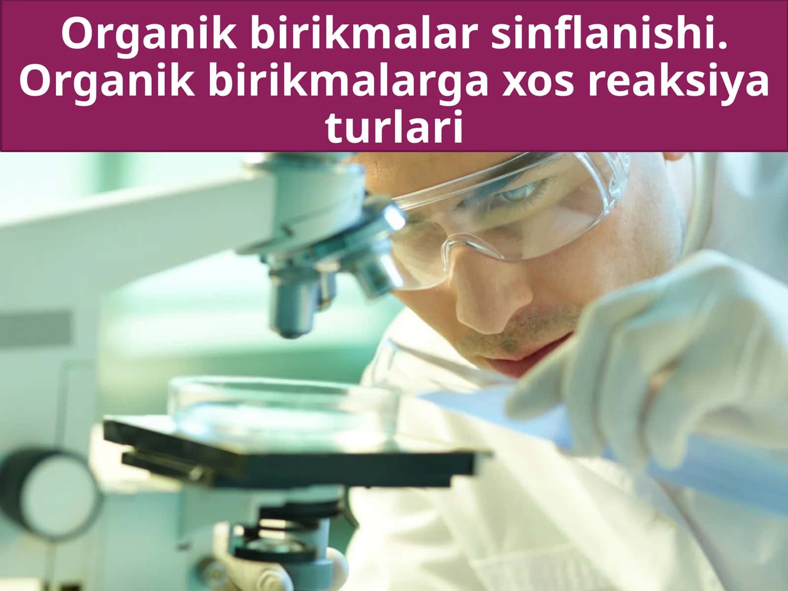 Organik birikmalar sinflanishi 1