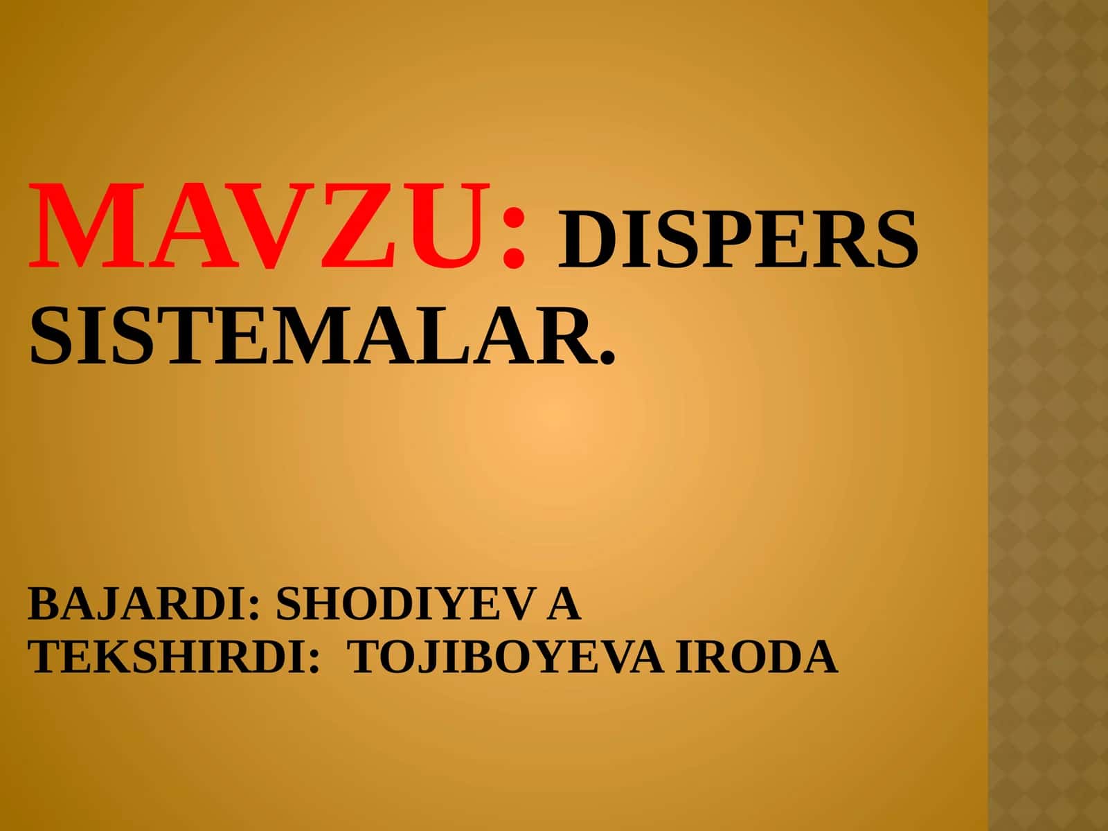 DISPERS SISTEMALAR 1