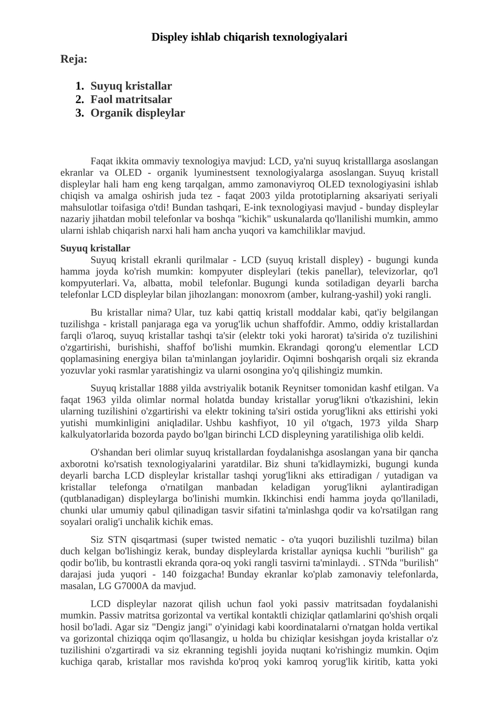 Suyuq kristallar 1
