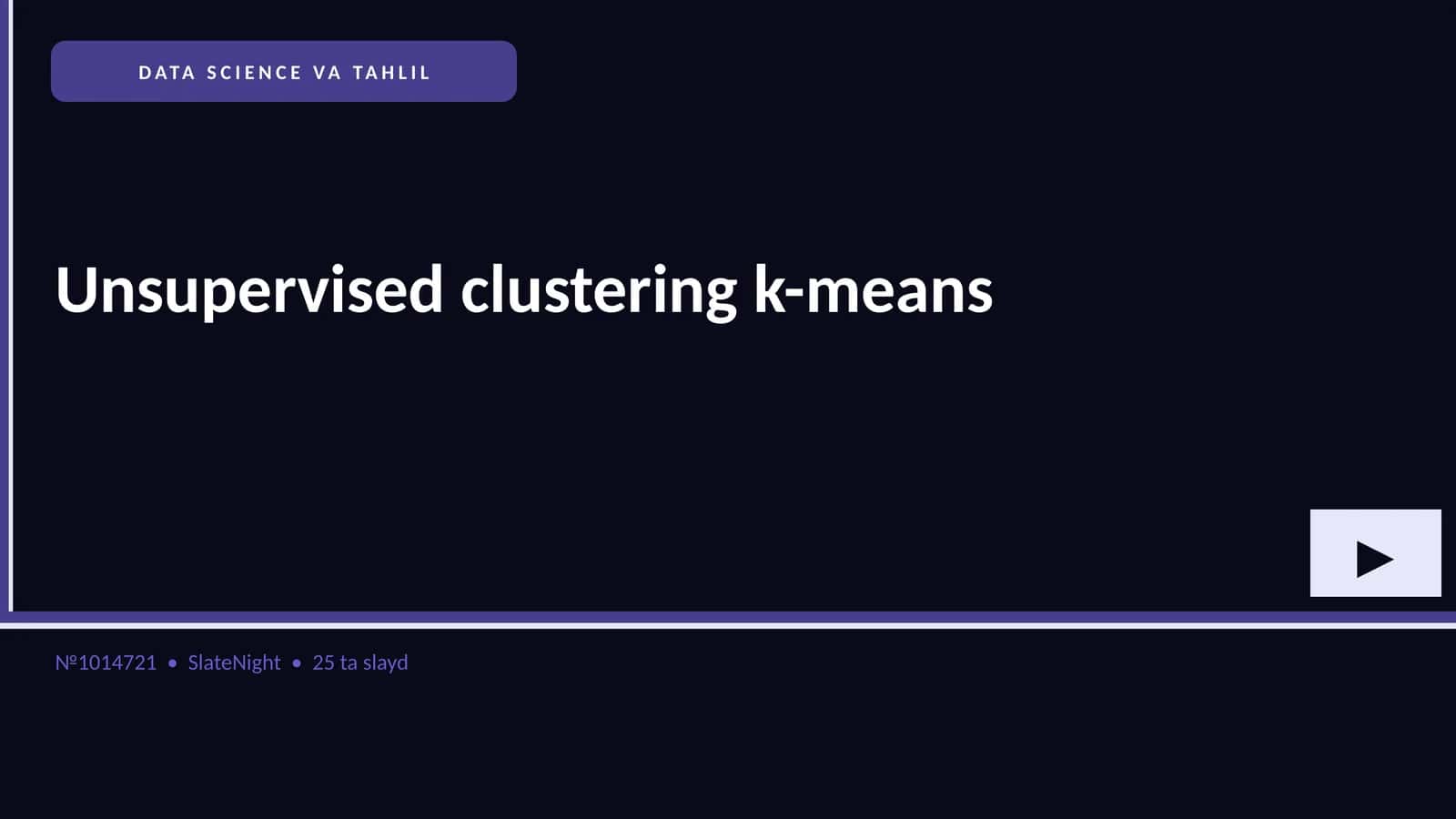 Unsupervised clustering k-means 1