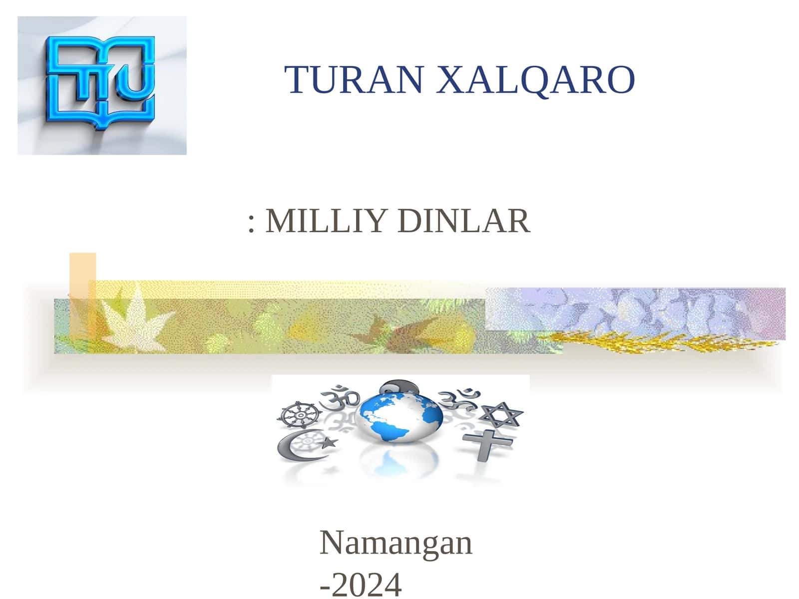 MILLIY DINLAR 1