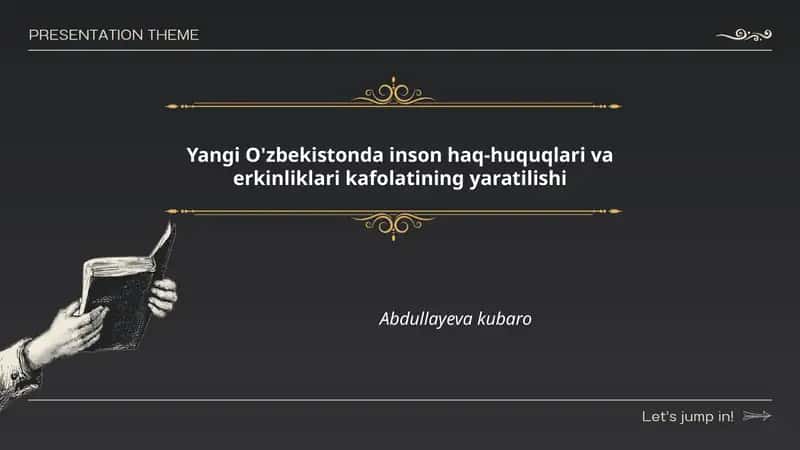 Yangi O'zbekistonda inson haq-huquqlari va erkinliklari kafolatining yaratilishi 1