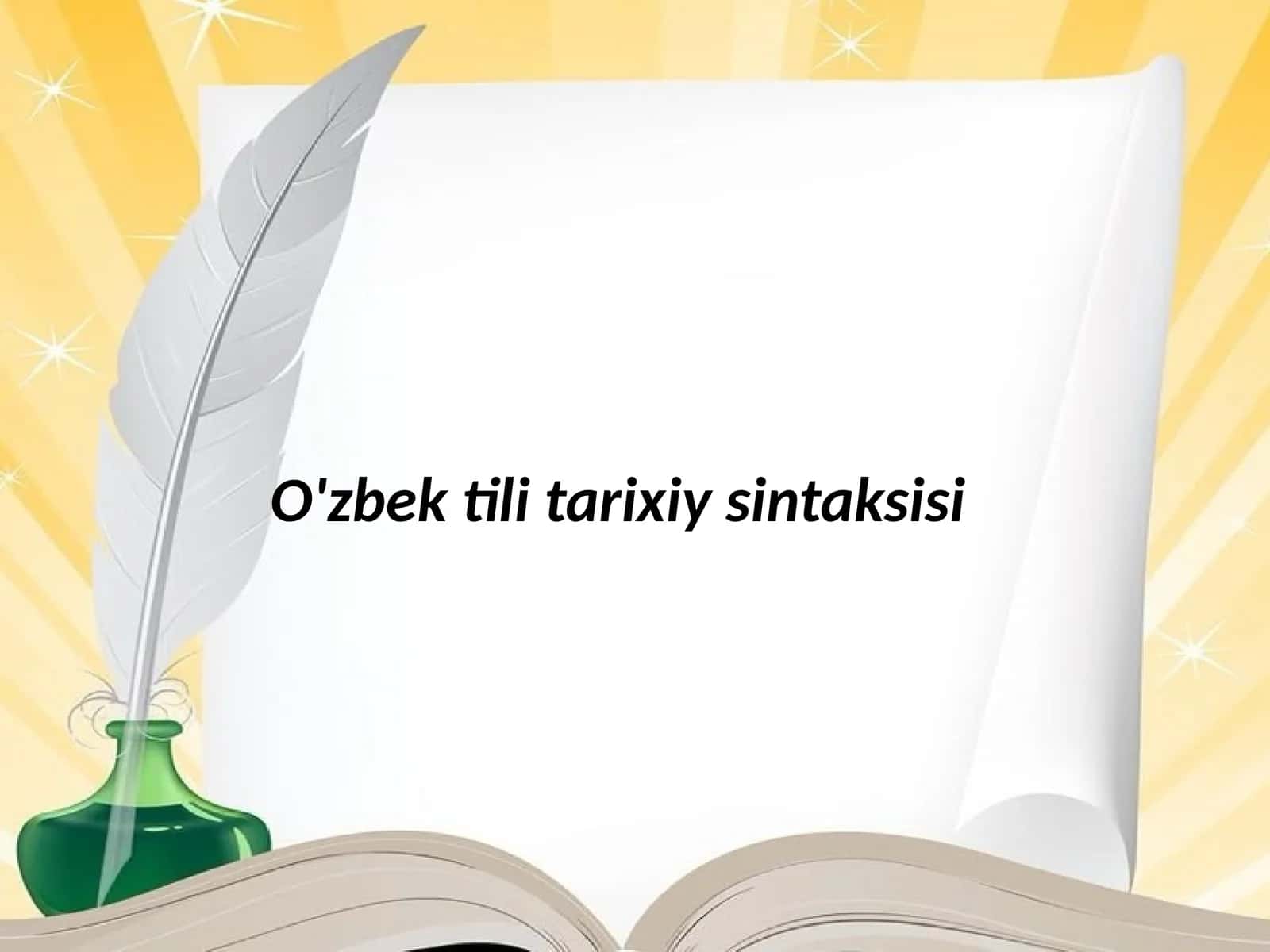 O'zbek tili tarixiy sintaksisi 1