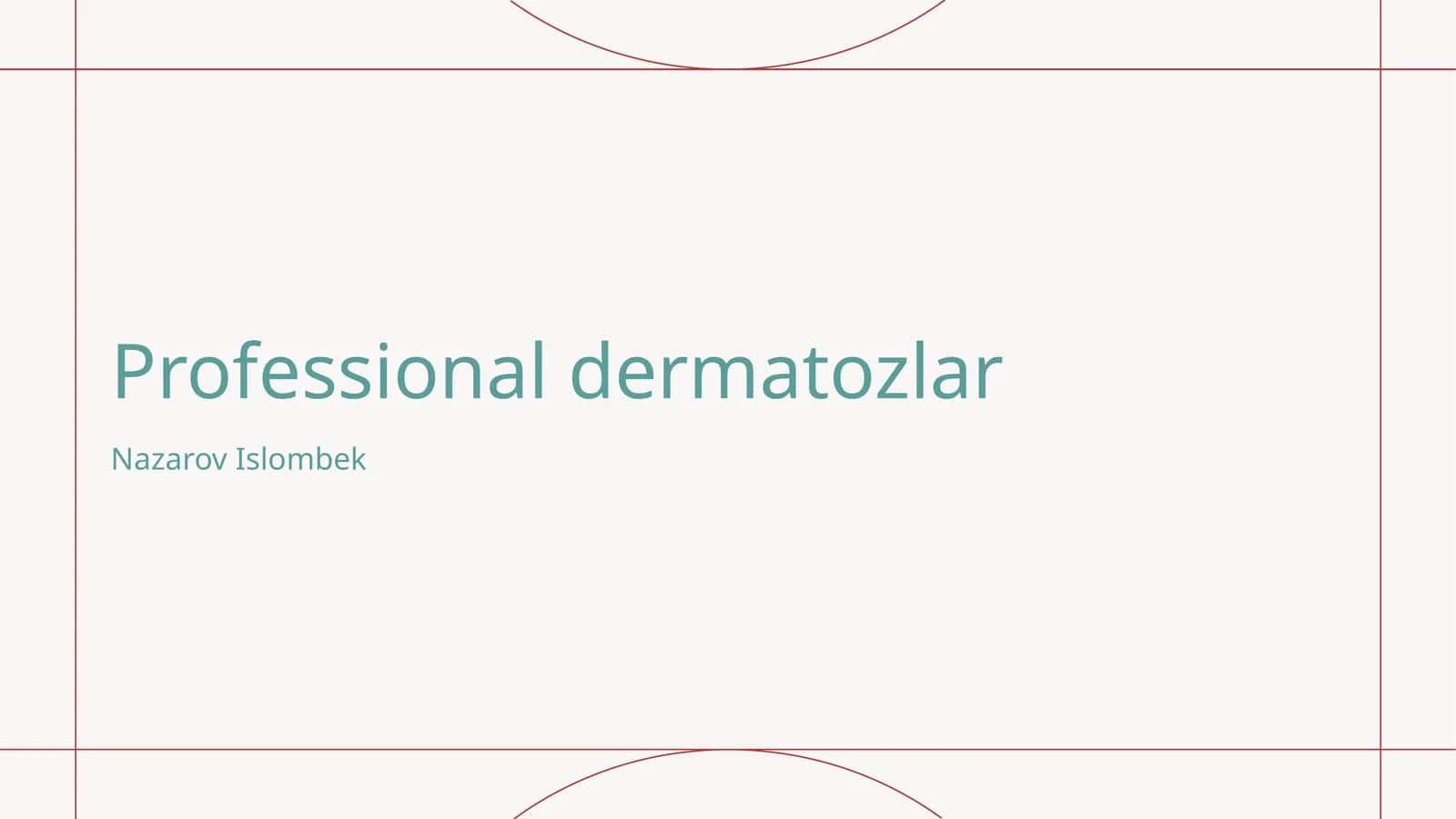 Professional dermatozlar 1