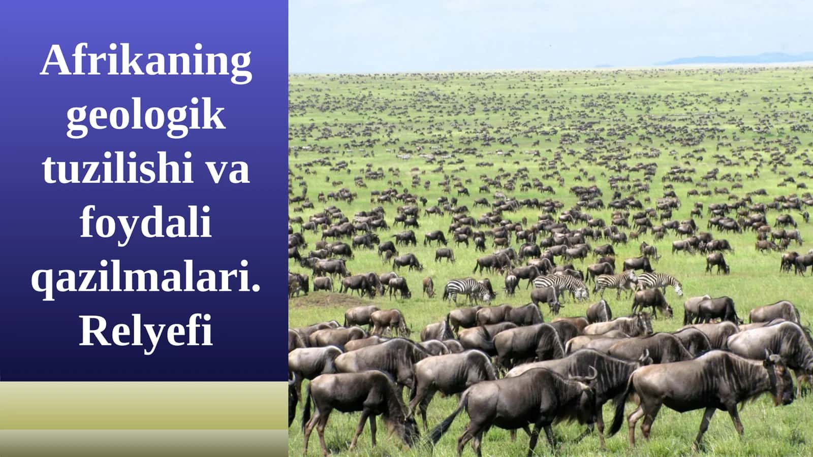 Afrikaning geologik tuzilishi va foydali qazilmalari 1