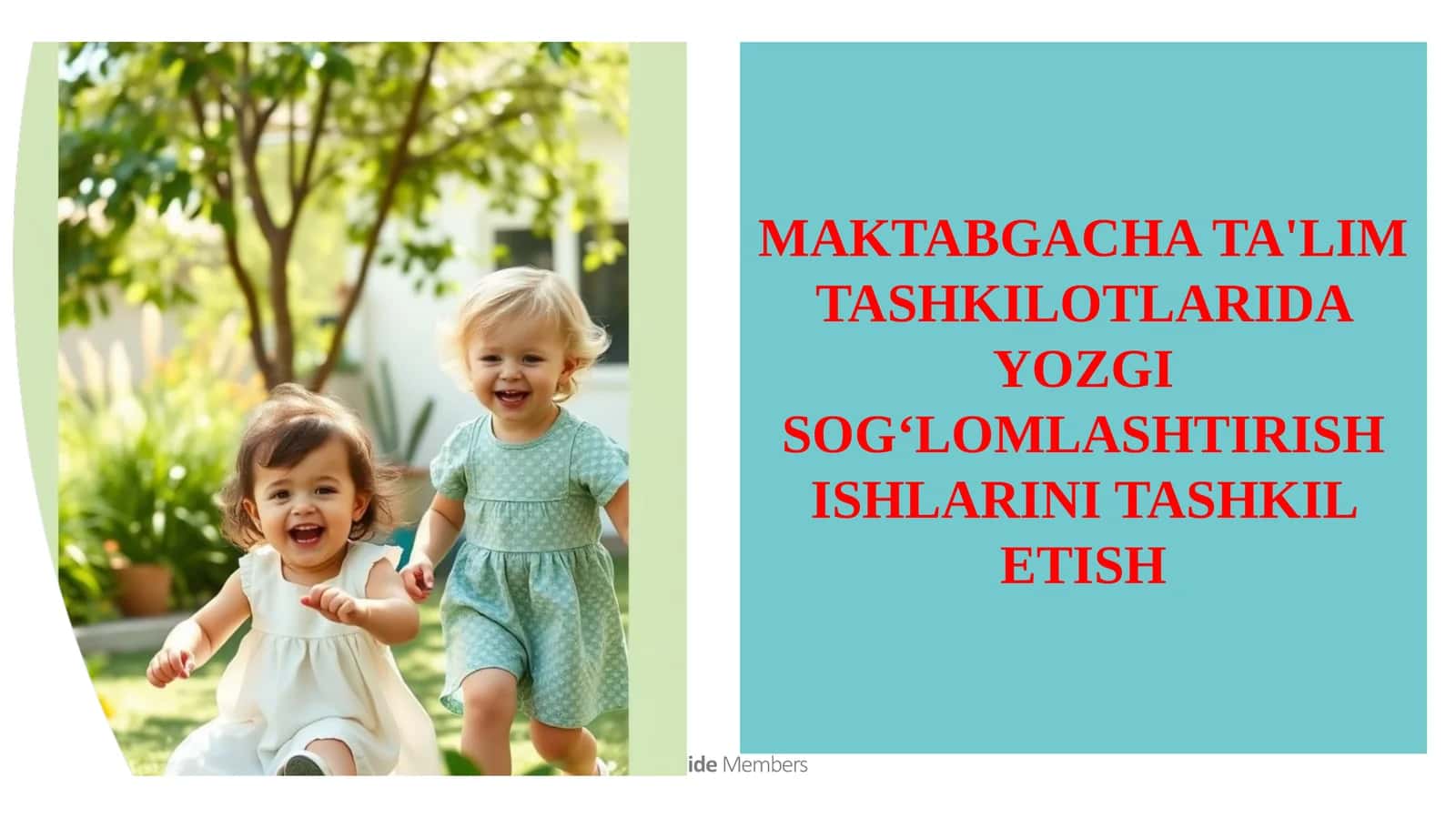 YOZGISOGʻLOMLASHTIRISHISHLARINI TASHKIL ETISH 1