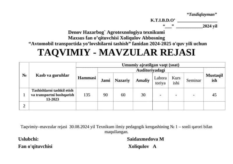 Avtomobil transportida yo'lovshilarni tashish 1