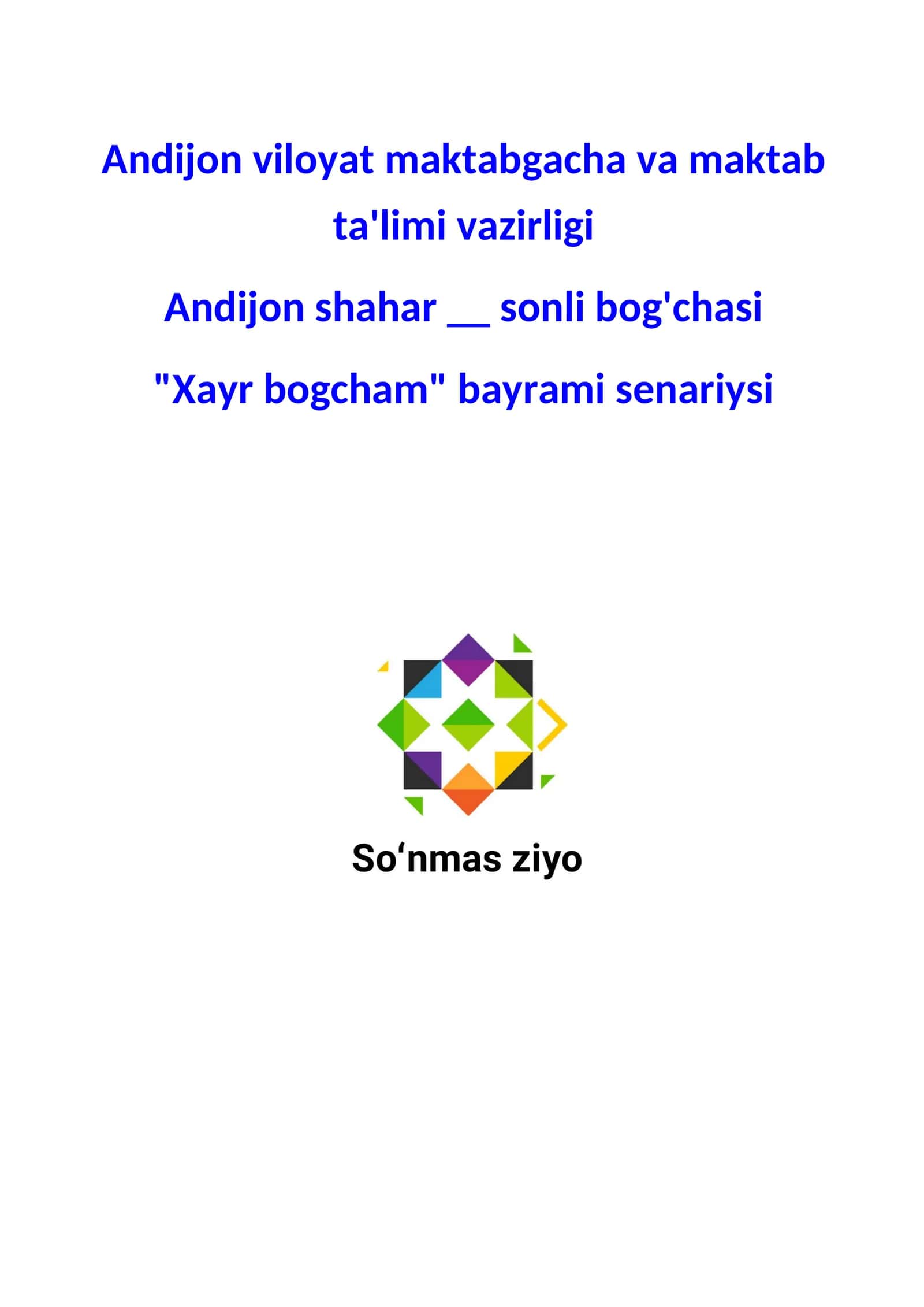 Xayr bog'cham 1